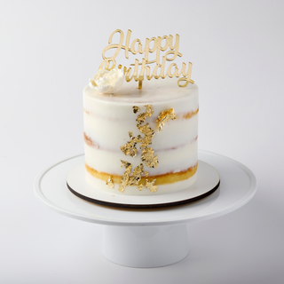 Buttercream Naked Cake - Golden Bloom Birthday Cake