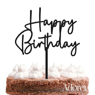 Happy Birthday Assorted Colors Cake Topper