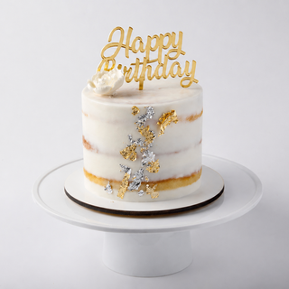 Buttercream Naked Cake - Gilded Bloom Cake