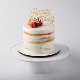 Buttercream Naked Cake - Happy Berries Birthday