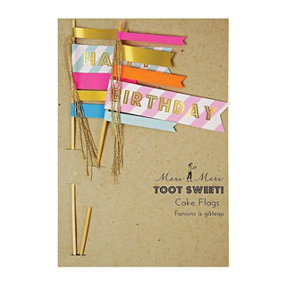 Happy Birthday Flags Cake Topper