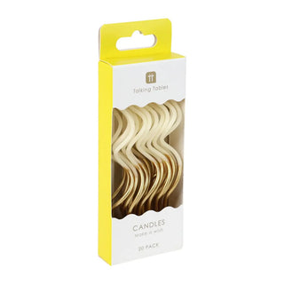 Spiral Gold & Cream Candles