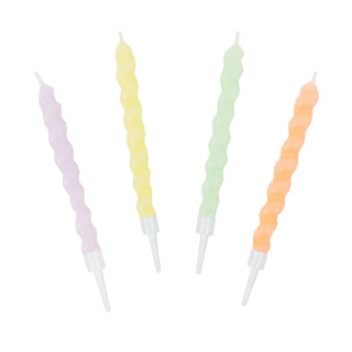 Pastel Twirl Candles - 8ct